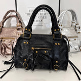 SAC EN CUIR NOIR SMALL KARL - La Petite Somptueuse