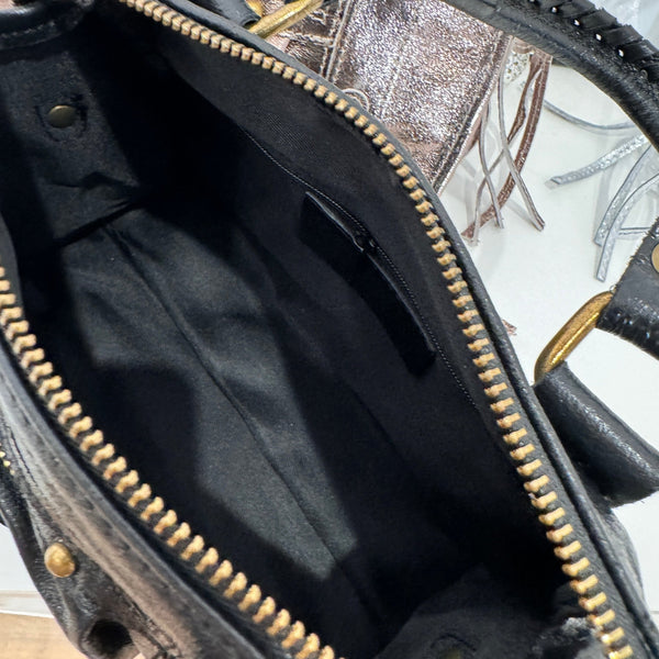 SAC EN CUIR NOIR SMALL KARL - La Petite Somptueuse