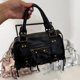 SAC EN CUIR NOIR SMALL KARL - La Petite Somptueuse