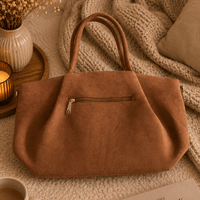 SAC SUEDINE CAMEL KARL - La Petite Somptueuse