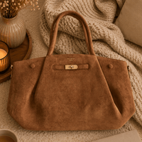 SAC SUEDINE CAMEL KARL - La Petite Somptueuse