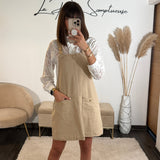 SALOPETTE BEIGE AGNES - La Petite Somptueuse