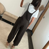 SALOPETTE CHOCO + T-SHIRT BLANC - La Petite Somptueuse