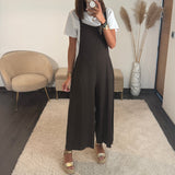 SALOPETTE CHOCO + T-SHIRT BLANC - La Petite Somptueuse
