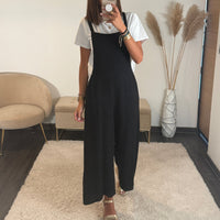 SALOPETTE NOIRE + T-SHIRT BLANC - La Petite Somptueuse