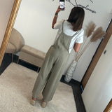 SALOPETTE TAUPE + T-SHIRT BLANC - La Petite Somptueuse