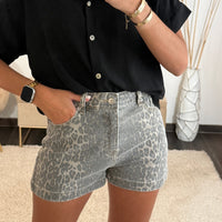 SHORT LEOPARD JEAN - La Petite Somptueuse