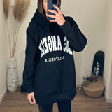 SWEAT A CAPUCHE LOS ANGELES NOIRE - La Petite Somptueuse