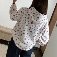 SWEAT BLANC FLEURI ROSE ISIS - La Petite Somptueuse