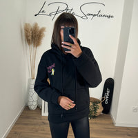 SWEAT NOIR CITRON - La Petite Somptueuse