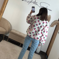SWEAT POLAIRE FLOWERS - La Petite Somptueuse