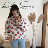 SWEAT POLAIRE FLOWERS - La Petite Somptueuse