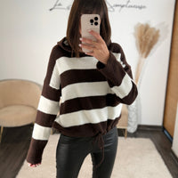 SWEET EN LAINE RAYÉ CHOCO ALAN - La Petite Somptueuse