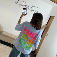 T - SHIRT BLEU CIEL HAPPY PLACE - La Petite Somptueuse