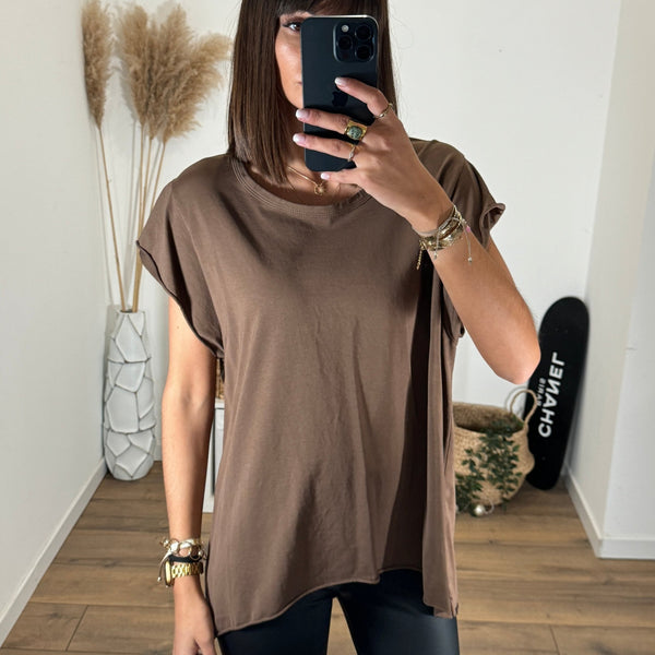 T - SHIRT CHOCOLAT DAN - La Petite Somptueuse