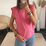 T-SHIRT DOS NU COEUR FUCHSIA - La Petite Somptueuse