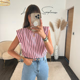 T-SHIRT DOS NU COEUR ROSE - La Petite Somptueuse