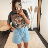 T-SHIRT GRIS TIGER - La Petite Somptueuse