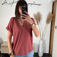 T - SHIRT TERRACOTTA NAEL - La Petite Somptueuse