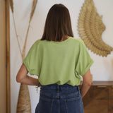 T - SHIRT VERT POMME NAEL - La Petite Somptueuse