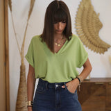 T - SHIRT VERT POMME NAEL - La Petite Somptueuse