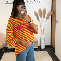 T - SHIRT VINTAGE ORANGE/JAUNE - La Petite Somptueuse