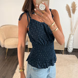 TOP A POIS MARINE ENZO - La Petite Somptueuse