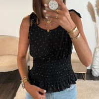 TOP A POIS NOIR ENZO - La Petite Somptueuse