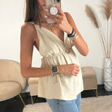 TOP BEIGE SOLEIL - La Petite Somptueuse