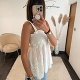 TOP BLANC BRODERIE JUNY - La Petite Somptueuse