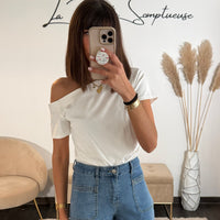 TOP BLANC ERWAN - La Petite Somptueuse