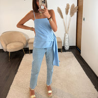 TOP BLEU RUBAN - La Petite Somptueuse