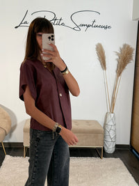 TOP BORDEAUX SIMILICUIR JUNY - La Petite Somptueuse