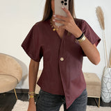 TOP BORDEAUX SIMILICUIR JUNY - La Petite Somptueuse