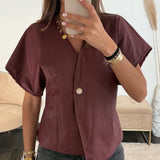 TOP BORDEAUX SIMILICUIR JUNY - La Petite Somptueuse