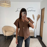 TOP CAMEL SIMILICUIR JUNY - La Petite Somptueuse