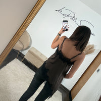 TOP CHOCO DENTELLE NOIRE LIANE - La Petite Somptueuse