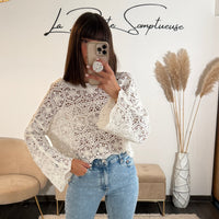 TOP CROCHET BLANC ANDREA - La Petite Somptueuse