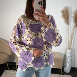 TOP CROCHET LILAS ROYA - La Petite Somptueuse