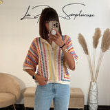 TOP CROCHET MULTICOLOR - La Petite Somptueuse