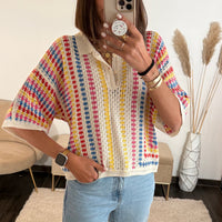 TOP CROCHET MULTICOLOR - La Petite Somptueuse