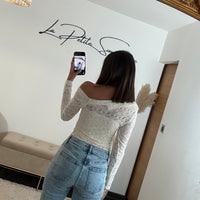 TOP DENTELLE ECRU ADEL - La Petite Somptueuse