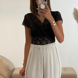 TOP DENTELLE NOIRE GALIA - La Petite Somptueuse