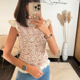 TOP FLEURI FRONCE CAMILLE - La Petite Somptueuse