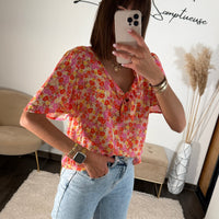 TOP FLEURIE KALI - La Petite Somptueuse