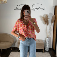 TOP FLEURIE KALI - La Petite Somptueuse