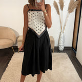 TOP FOULARD NOIR - La Petite Somptueuse