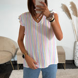 TOP GAZE DE COTON RAYE MILY - La Petite Somptueuse