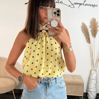 TOP JAUNE A POIS SAM - La Petite Somptueuse
