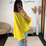 TOP JAUNE + COLLIER BAHIO - La Petite Somptueuse